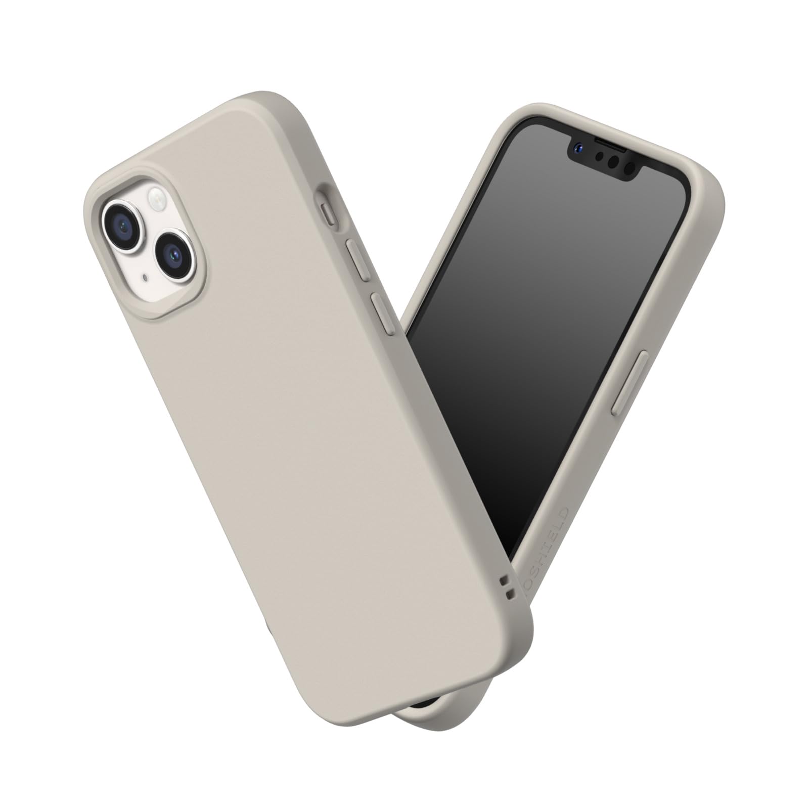 Photo 1 of RhinoShield Case Compatible with [iPhone 13/14] | SolidSuit - Shock Absorbent Slim Design Protective Cover with Premium Matte Finish 3.5M / 11ft Drop Protection - Shell Beige