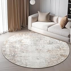 jinchan Round Rug 8ft Area Indoor Modern Circle Rug