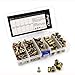 Ohaha 120pcs Mixed Zinc Plated Carbon Steel Rivet Nut Flat Head Insert Nutsert #8-32UNC#10-24UNC 1/4