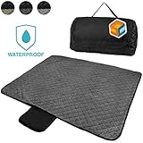 SUN CUBE Outdoor Waterproof Blanket | Fleece Picnic Blanket, Camping Blanket for Beach, Park, Festival | Waterproof Stadium Blanket for Concert | Foldable Windproof All-Weather Picnic Mat