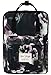 HotStyle BESTIE Floral Backpack, Stylish Bag for College Travel Work Everyday, Black
