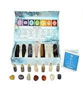 KACHVI Crystals and Healing Stones.7 Chakra Complete Healing Kit for Energy.Crystal Meditation Sp...