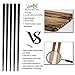 Chopsticks Reusable 5-Pairs Chop Sticks Anti-Slip Textured Tip Reusable Chopsticks Dishwasher Safe Fiberglass Chopsticks Set with Box for Household Restaurant- Black 9-1/2 Inch (Meandering)