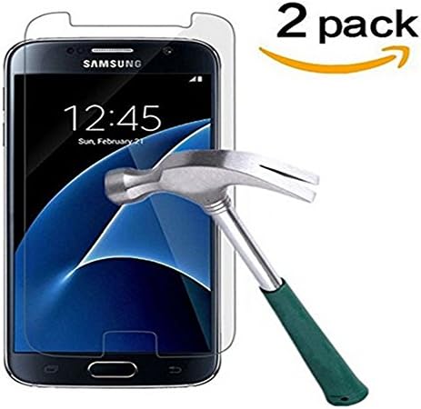 (2-Pack) Galaxy S7 Screen Protector Glass , Bye-Bye-Bubble Samsung Galaxy S7 Tempered Glass Screen Protector 2016