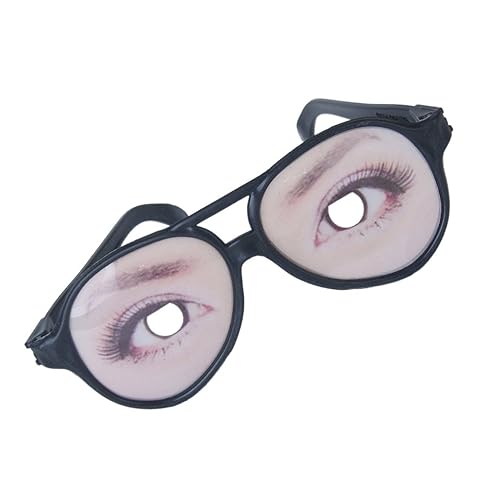 Ladies Fake Eye Glasses Specs Funny Joke Fancy Dress Costume Accessory