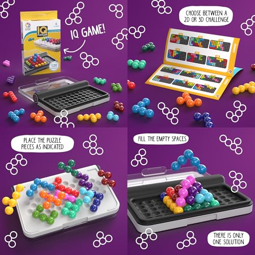 Smart Games SG455 IQ Puzzle Pro Skill Travel Game Brain Training Game (English Language Not Guaranteed)