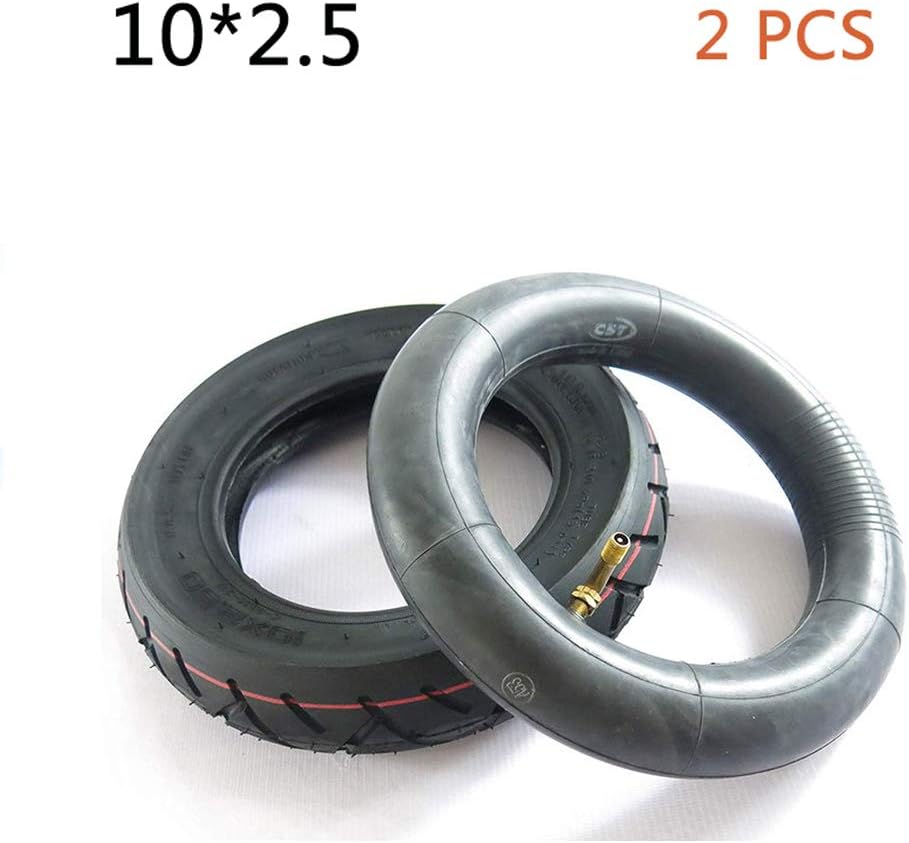 Yifant Inflated Tires for 10 Inch Electric Scooter Replacement Wheels Thickened Anti Slip Spare Tires 10 x 2 Inner Tube & 10 x 2.5 Outer Tire
