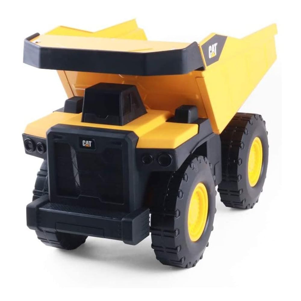 CAT® Construction STEEL DUMP TRUCK, 43cm in length, 26cm in height. Made from heavy duty steel for outdoor play! For ages 3+