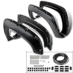 Chevy GMC C/K 1500 Pickup 4PC Black Fender Flare Wheel Cover Protector