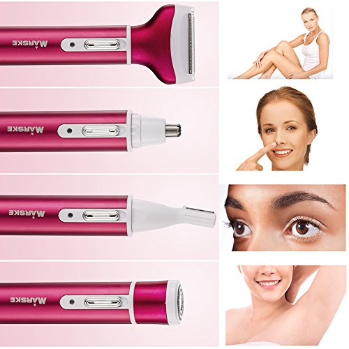 Hair Removal for Women 4 in 1 Rechargeable Hair Epilator Painless Electric Cordless Body Hair Shaver,Hair Trimmer Waterproof Razor for Bikini Area /Nose/ Armpit / Arm / Leg （2018 Upgraded） - Thumbnail 2