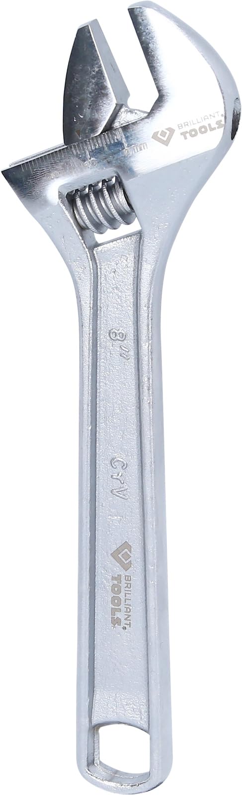 BRILLIANT TOOLS BT014808 Adjustable Spanner 8 Inch 0-23 mm [Powered by KS Tools]