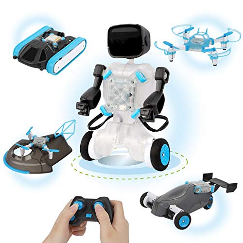 GILOBABY Kids Robot Toy, 5 in 1 DIY STEM Learning Playset with 2.4GHz
