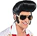 AMSCAN Rock and Roll Wig Halloween Costume Accessories, Black, One Size