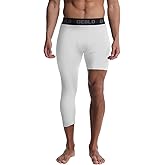 OEBLD Single Leg 3/4 Compression Tights, Unisex Sports Compression Pants, Basketball Leg Sleeves