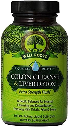 Well Roots Colon Cleanse and Liver Detox Supplement, 120 Count Total (Pack of 2) VIL#II