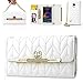 Note 4 Case,Galaxy Note 4 case,FIBEST Elegant Phone Bag Design Leather Wallet Case Card Slot Cover with Crossbody Metal Chian Strap for Samsung Galaxy Note 4 White