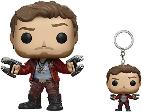 Guardians of the Galaxy Vol 2 Pop! Budle - Star Lord Bobble Head + Adorable Star Lord Keychain Keychain