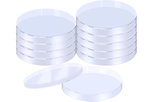 BIPEE 10 Pack Plastic Petri Dishes with Lid, 120mm Dia x 15mm Deep, Lab Petri Plate Dish for Lab Analysis, School Projects, Plant & Seed Cultivation Petri Dish