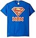 DC Comics Men's Superman Short Sleeve T-Shirt, Mom Royal Blue, Medium
