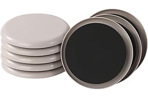Furniture Sliders for Carpet - Furnigear 8 PCS 5" Furniture Sliders, Heavy-Duty Furniture Gliders Movers for Hardwood Floors, Plastic Moving Pads for Heavy Furniture, Floor Protectors for Carpet