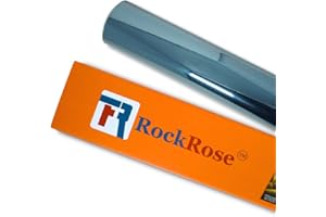 RockRose 50% Air Nano Ceramic Car Window Tint 20 in x 10FT 2PLY Charcoal Privacy Film Heat, UV 99%, and IRR 93% to 95% for Auto or Home Adhesive Film Easy Shrink, Plotter Friendly