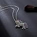 Myhouse Women Girls Beautiful Rhinestone Unicorn Necklace Sweater Chain Pendant Alloy Gifts Charms Findings