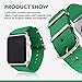 Bandmax Nylon Band Compatible with Apple Watch 38MM/40MM Green Grass Nylon Fabrics Replacement Strap Accessories Compatible with iWatch Series 7/6/5/4/3/2/1 Stainless Steel Classic Buckle(Greenery)