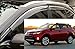 VXMOTOR for 2013-2017 Toyota RAV4 SUV - Smoke Tinted Window Visor - Rain Guard Deflector w/Chrome Trim Polycarbonate PC