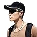 Siggi Unisex Quick Dry Mesh Outdoor Baseball Sun Cap UPF 50+ Running Hiking Golf Cap Black One Size1026_black