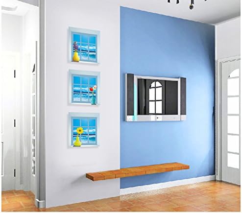 Window View of Ocean Wall Sticker Pack of 3 - Vase Daisy - Image 3