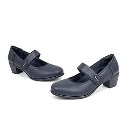 VJH confort Women's Mary Jane Pumps Low Block
