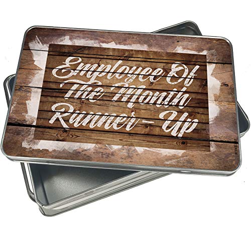 NEONBLOND Cookie Box Painted Wood Employee Of The Month Runner-Up Christmas Metal Container
