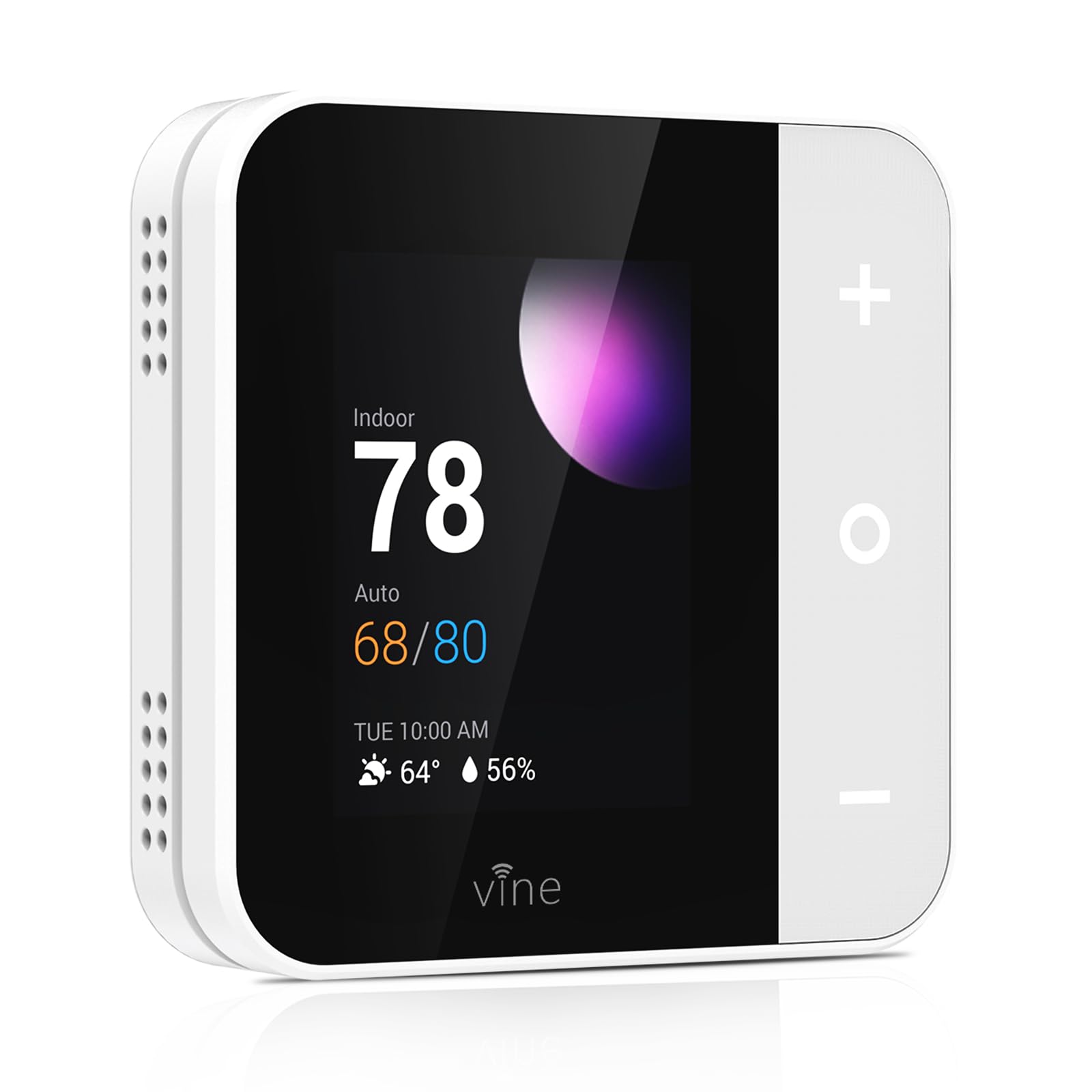 Photo 1 of Vine Thermostat for Home with Touchscreen Color Display, WiFi Smart Thermostat Compatible with Alexa and Google Assistant, 7day/8period Programmable, Energy Saving, C-Wire Required, Screen Size 2.8"