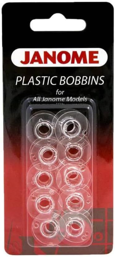Janome 10 Pk Plastic Bobbins #200122614 for Janome & Necchi Models
