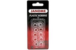 Janome 10-Pack Plastic Bobbins for All Janome Models - Top and Front Load