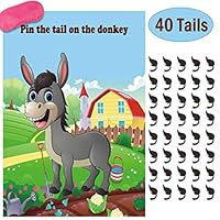 SOFUN Pin The Tail On The Donkey Party Games for Kids Birthday Party Supplies Carnival Party Supplies