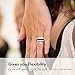 Enso Rings Stackable Pyramid Silicone Wedding Ring – Hypoallergenic Unisex Stackable Wedding Band – Comfortable Minimalist Band – 2.5mm Wide, .8mm Thick Obsidian Black. Size: 7