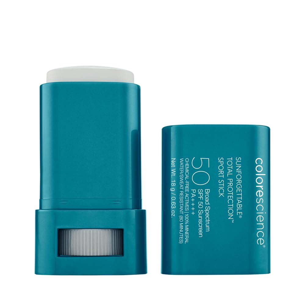 Photo 1 of Colorescience Sunforgettable Total Protection Sport Stick SPF 50, Mineral, Broad Spectrum, Water/Sweat Resistant, Reef Safe, Hypoallergenic, 1 ct.