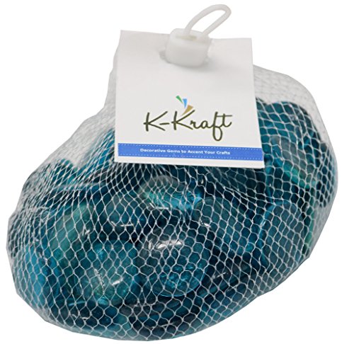 Classic Glass Gems for Vase Filler, Table Scatter and Beautiful Accents (28-32mm, Aqua Marine) - Thumbnail 2