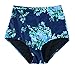 Cocoship Women's Retro Antigua Floral Peplum Push Up High Waist Bikini Set Chic Swimsuit(FBA)