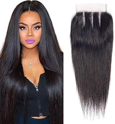 Amazon Com Dms 3 Part Closure Straight Hair 4x4inch Silk Closure