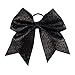 CN 4Pcs 7” Glitter Ponytail Holder Girls Sparkle Bow