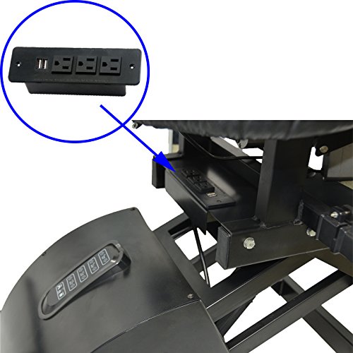 NEW Patented Electric InkBed Client Massage Bed Chair Table with Built in Power Strip w/USB & FREE Removable Armrest ($119 value)