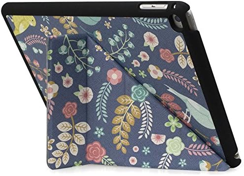 Vicoo® iPad Mini 4 Origami Case..Super Slim Fit Folio Perfectly Fine Origami Cover with Rubberized&amp;Upholstered Back and Smart Feature (Built-in magnet for sleep / wake feature). - Navy