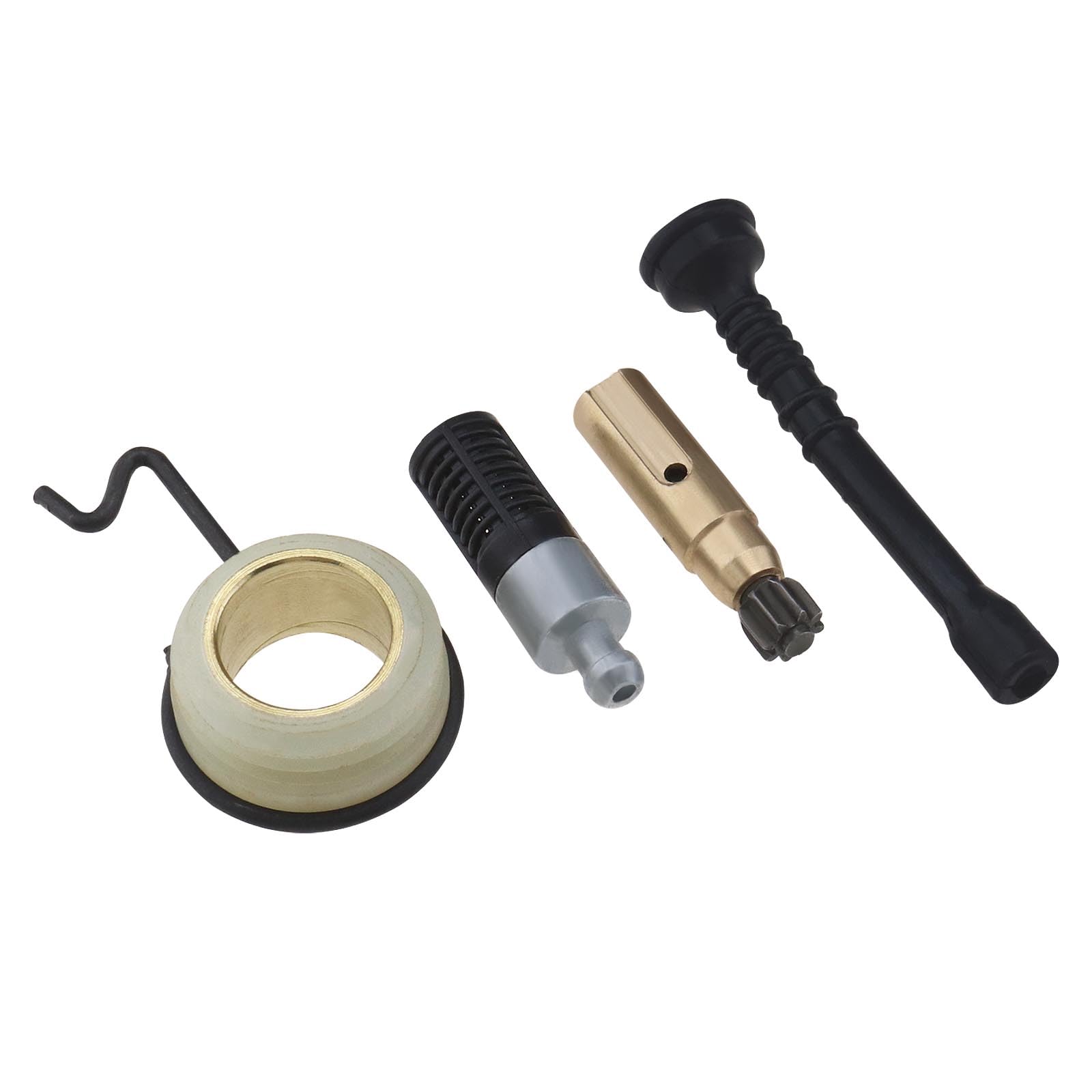 YINETTECH 4 Sets of Oil Pump Oil Filter Oil Line Worm Gear Kit Compatible with Stihl MS250 MS230 MS210 025 023 021 Chainsaw 1123 640 3800/1123 647 9400