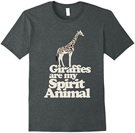 Mens Giraffes are my spirit animal t-shirt giraffe lovers tee  Small Dark Heather