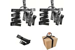 Leanockesa 2Pcs 75 Inch Heavy Duty Box Strap and Luggage Strap, Quick Release Adjustable Lashing Straps with Cross Style Desi