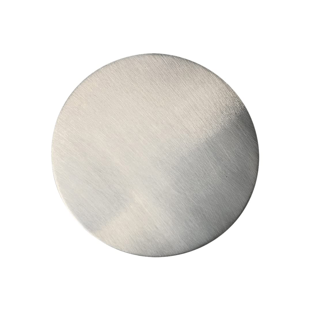 NKlaus plate stainless steel polished ? 14 cm candle holder round candle plate table decoration 10842