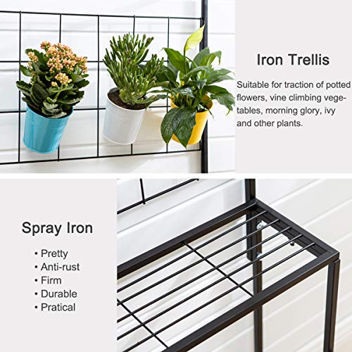 Metal 3Tier Hanging Plant Stand Planter Shelves Flower Pot Organizer