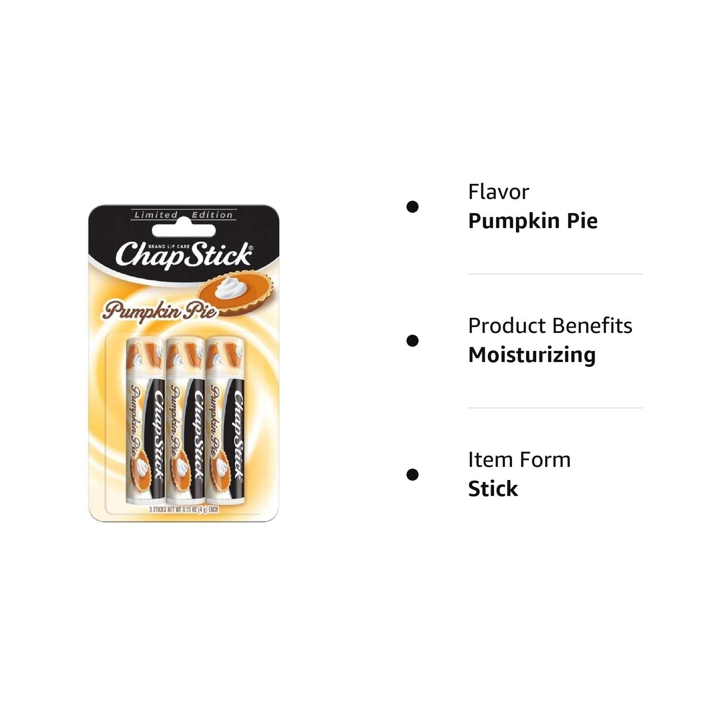 Chapstick Limited Edition Pumpkin Pie (Triple Pack)